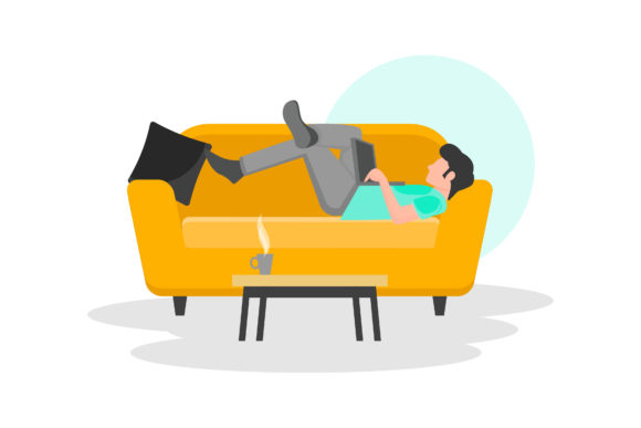 Download Illustration of Working with a Laptop - Laptop Collection