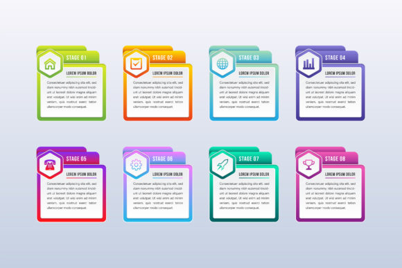 Download Infographic 3D Hexagon Square Gradient - Premium Bundle