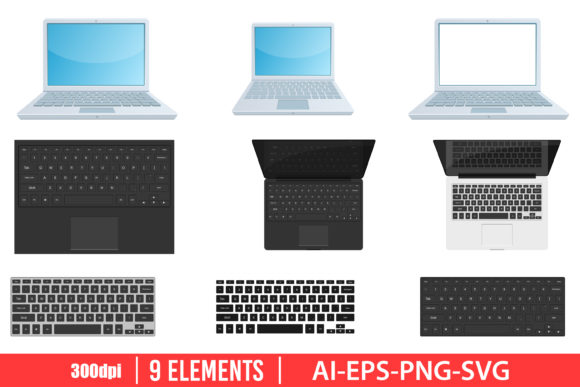 Download Laptop Device Clipart Set - Laptop Collection