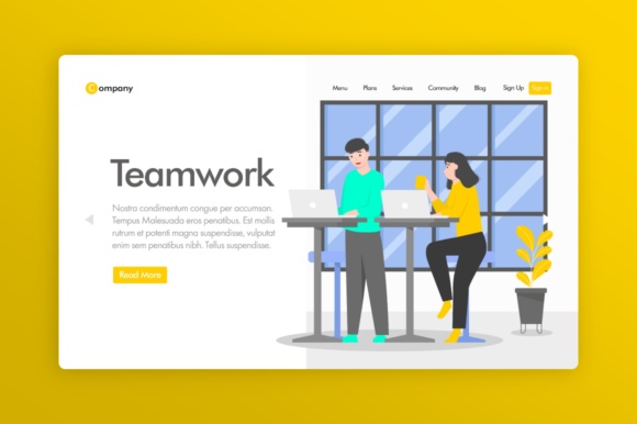 Download Website Illustration - Teamwork - Team Collection