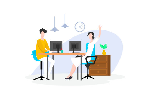 Download Illustration of Working with a Laptop - Laptop Collection