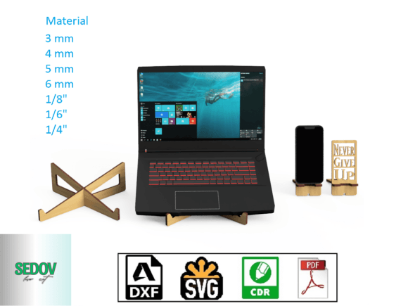 Download Laser Cut Set Laptop and Phone Stands - Laptop Collection