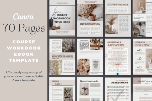 Download Course Workbook / Ebook Canva Template - Course Collection