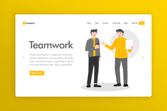 Download Website Illustration - Teamwork - Team Collection