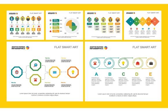 Download Colorful Infochart Diagrams Set for Pres - Infochart Collection